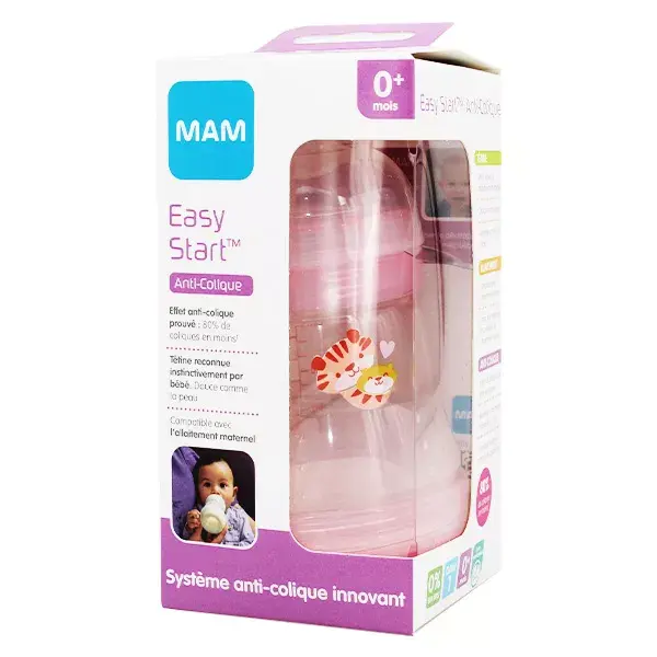 MAM Easy Start Bottle Anti Colic 1st Age +0m Pink Seahorse 160ml