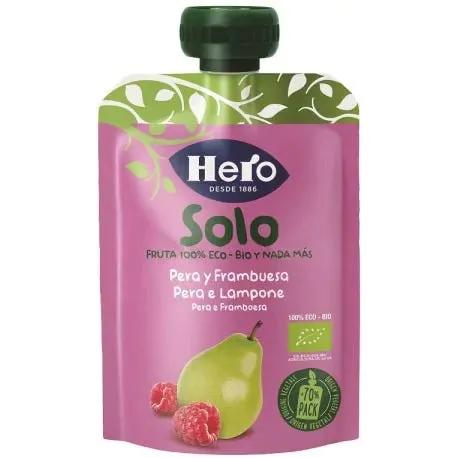 Hero Solo Frutta Frullata 100% Gusto Pera e Lampone 100 gr