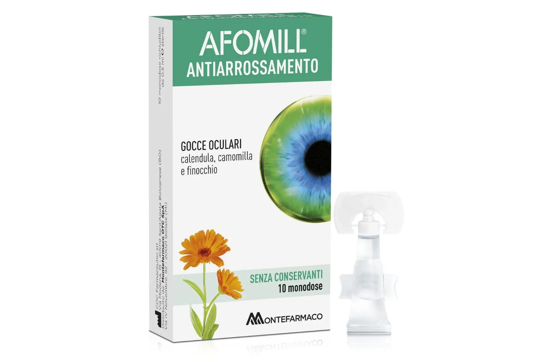 Afomill Antiarrossamento Gocce Oculari 10 Flaconcini Monodose