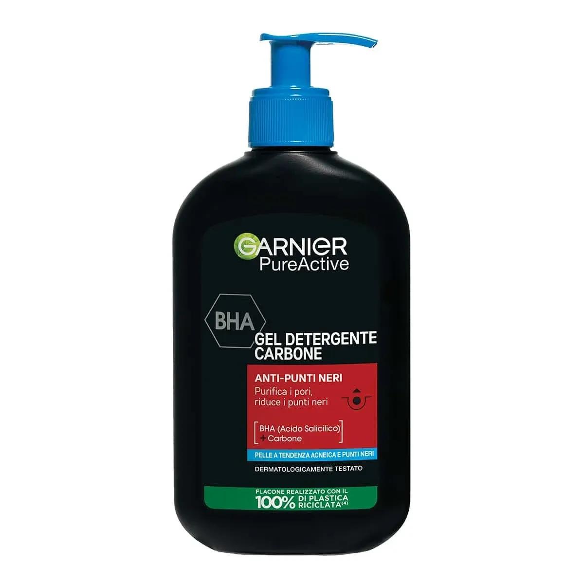 Garnier Pure Active Gel Detergente Carbone Anti Punti Neri 250 Ml