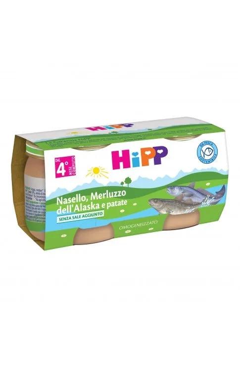 Hipp Bio Omogenizzato Platessa E Merluzzo Alaska Con Patate 2 Pezzi X 80 G