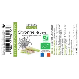 Propos' Nature Aroma-Phytothérapie Huile Essentielle Citronnelle de Java Bio 10ml