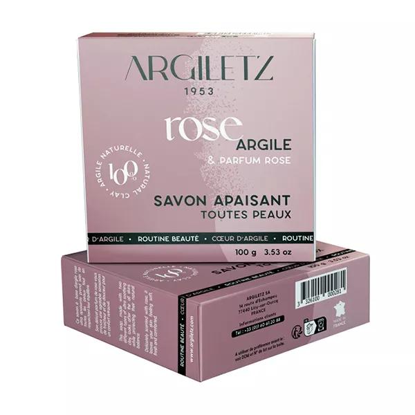 Argiletz Jabón Natural Purificante Arcilla Rosa Perfume Rosa 100g