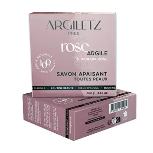 Argiletz Sapone Naturale Lenitivo Argilla Rosa Profumo Rosa 100g