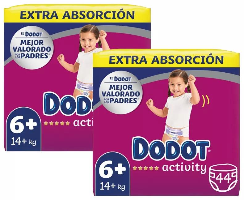 Dodot Couches d'Activité Extra T6+ (+14 Kg) 2x44 unités