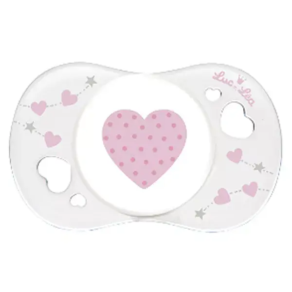 Luc and Léa lollipop Silicone heart Rose 0 - 2 m