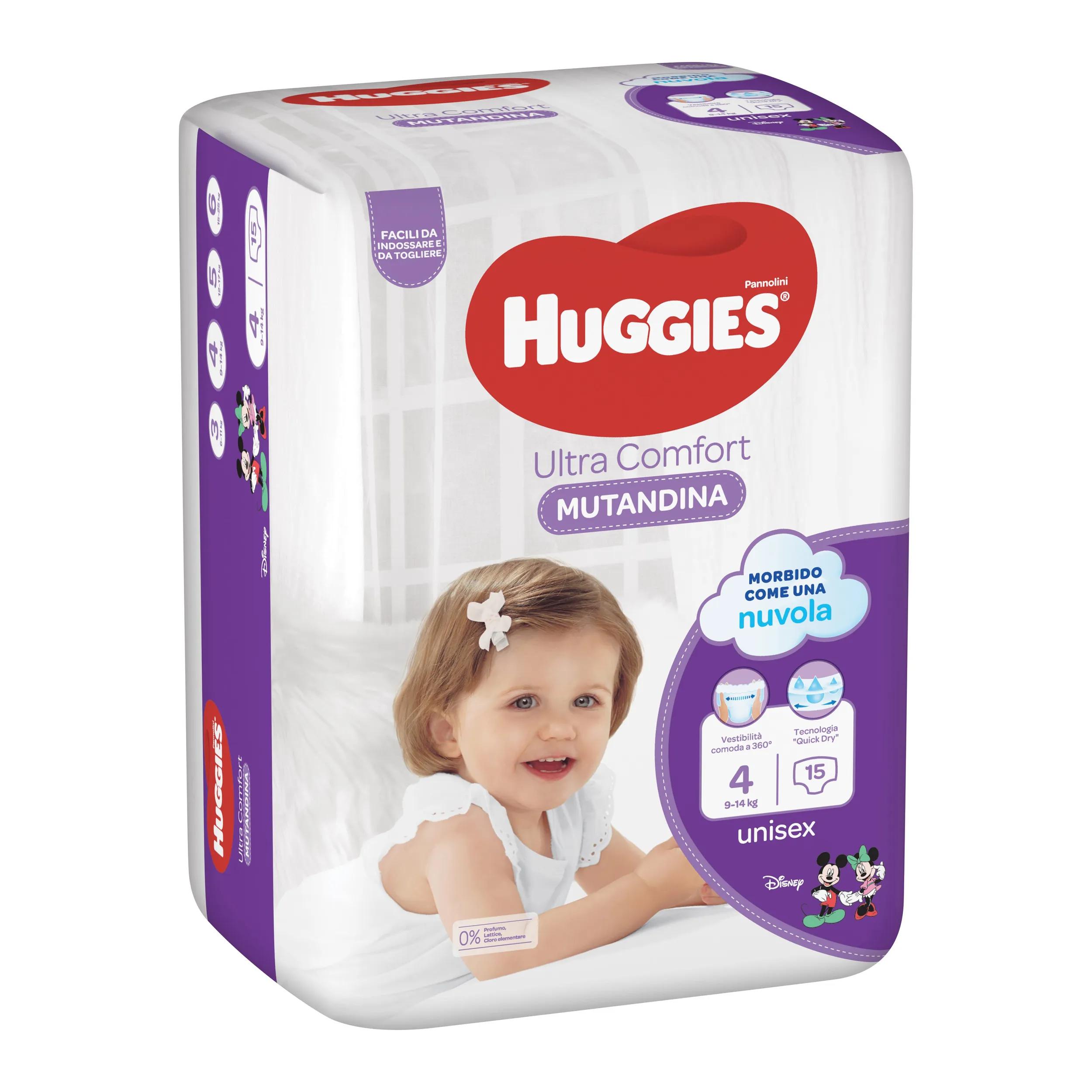 Huggies Diaper Pants Base Taglia 4 (10-17Kg) 15 Pezzi