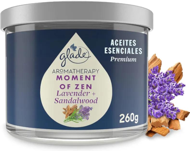 Glade Aromatherapy Bougie Zen Lavande et Bois de Santal 260 gr