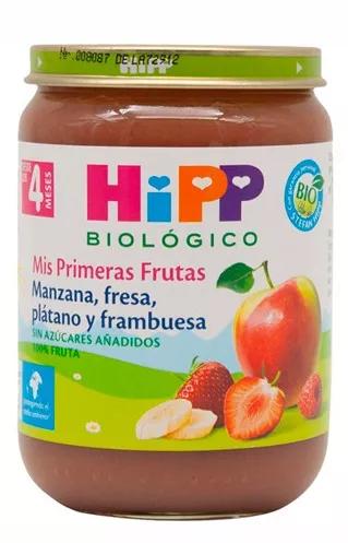 Hipp Tarro Manzana, Fresa, Plátano y Frambuesa 190 gr