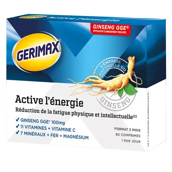 90 tabletas de energa activa Gerimax adultos
