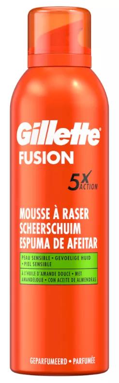 Gillette Fusion Espuma de Barbear Máquina Pele Sensível 250 ml