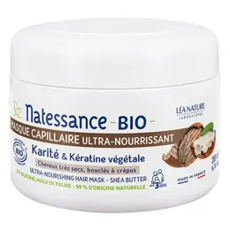 Natessance Masque Capillaire Nutrition Karité Bio et Kératine Végétale 200ml