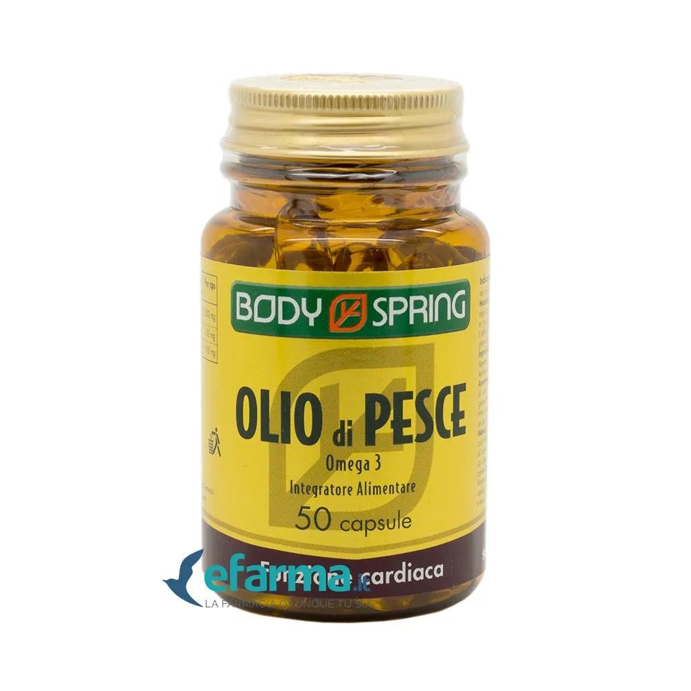 Body Spring Olio di Pesce Omega 3 Integratore Funzione Cardiaca 50 Capsule