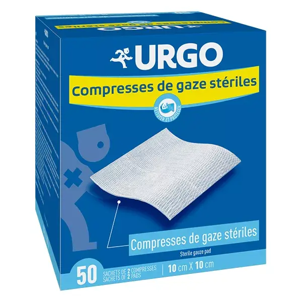 Urgo Soins Infirmiers Compresse de Gaze Stérile 10 x 10cm 50 sachets