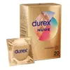 Durex Préservatifs Nude - 20 Préservatifs Extra Fins Sensation Peau Contre Peau