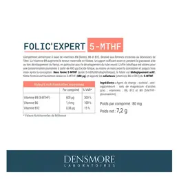 Densmore Folic'Expert la Nouvelle Génération d'Acide Folique Cure de 6 mois Lot 2 x 3 mois