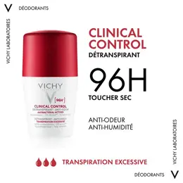 Vichy Déodorant Clinical Control 96h Bille 50ml Lot de 2 x 50ml