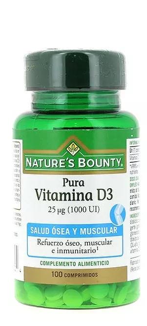 Nature's Bounty Pura Vitamina D3 100 Comprimidos