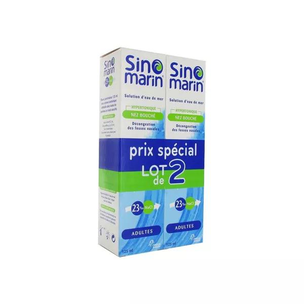 Sinomarin Hipertónico Adulto Nariz Taponada Spray Lote de 2 x 125ml