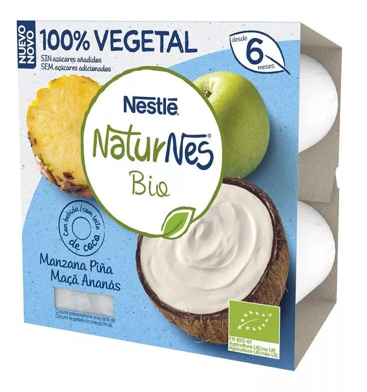 Naturnes Nestlé BIO Yogur Manzana/Piña +6m 4x90 gr