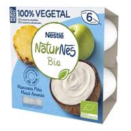 Naturnes Nestlé BIO Yogur Manzana/Piña +6m 4 x 90 gr