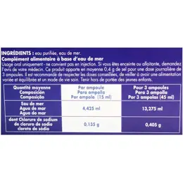 Oligocéan Plasma Marin Isotonique PMI 20 ampoules de 15ml