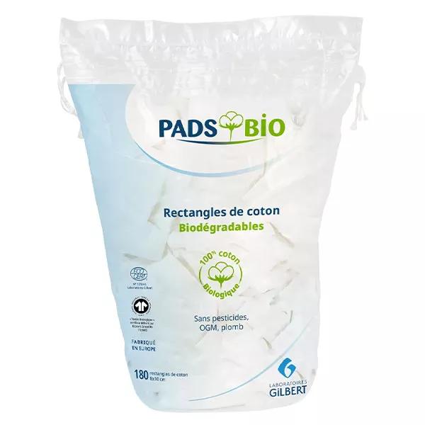 Gilbert Pads Bio Rectángulos de Algodón 8 x 10 cm 180 unidades 