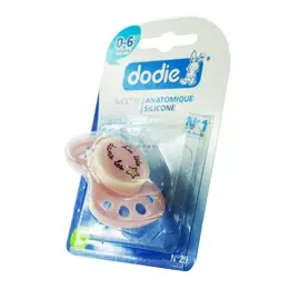 Dodie Sucette Nuit Anatomique Silicone Etoiles 0-6m A29