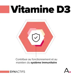 Aragan - Synactifs - D3 Protect - Immunité - Vitamine D3, Magnésium - 60 gélules