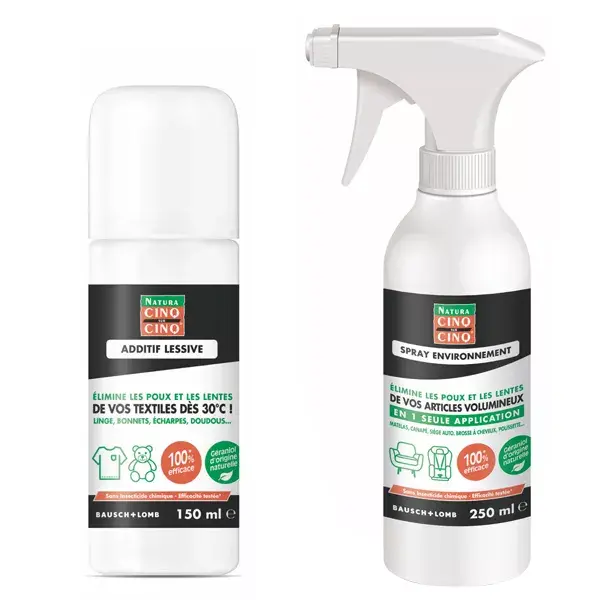 Cinq Sur Cinq Environmental Treatment Kit Anti Lice and Nits Spray 250ml + Laundry Additive 150ml