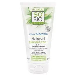 So'Bio Étic Hydra Aloe Vera Nettoyant Purifiant 3 en 1 Jus d'Aloe Vera Bio 150ml