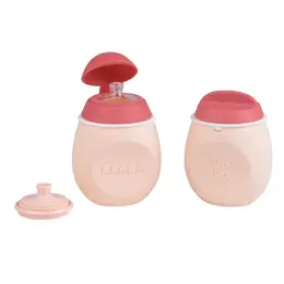 Béaba Portion Set BabySqueez' 2 en 1 et Squeez'Portion Rose 180ml