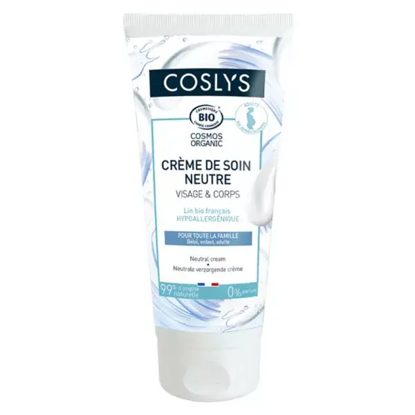 Coslys Crème de Soin Neutre Visage & Corps Bio 200ml
