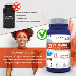 Granions 23 Vitamines Énergie Vitalité 90 comprimés