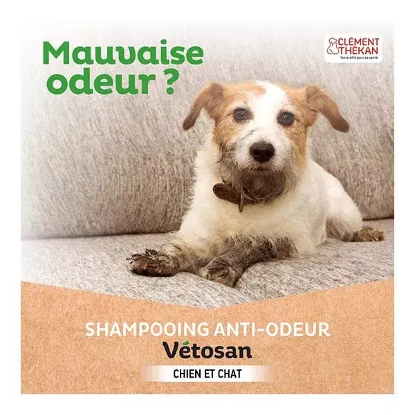 Clément Thékan Vétosan Shampooing Anti-odeur pour chiens et chats 200 ml