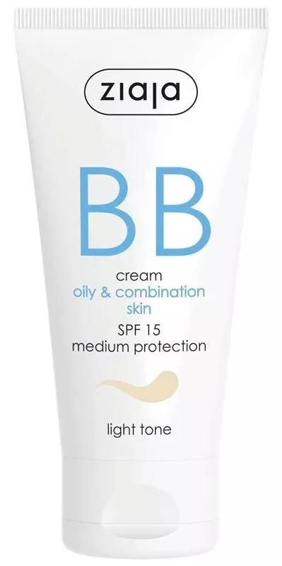 Ziaja BB Cream Peles oleosas e Mistas SPF15 Tom Claro 50ml