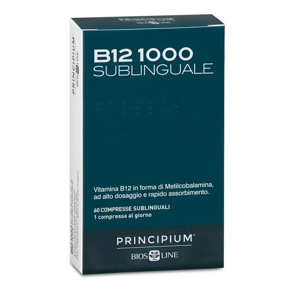 Principium B12 1000 Sublinguale Integratore di Vitamina B12 60 Compresse