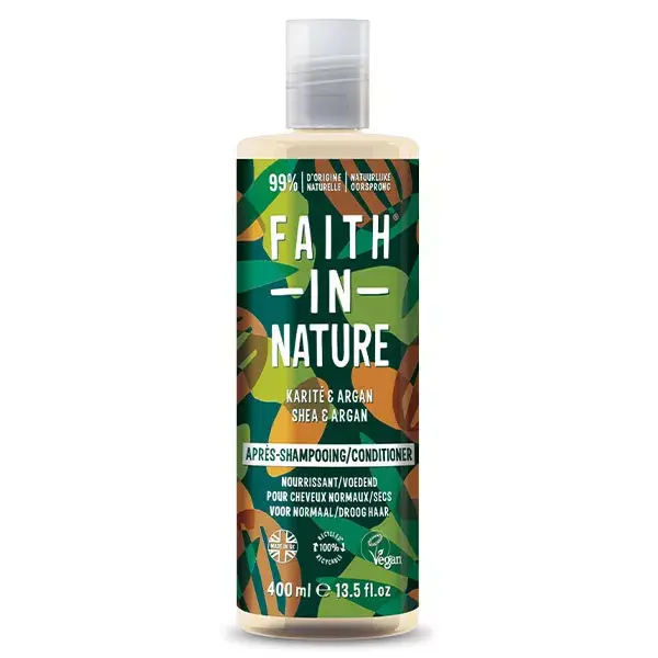Faith In Nature Après-Shampoing Naturel Argan et Karité 400ml