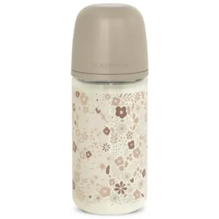 Suavinex Wonderland Glass Baby Bottle Medium Flow Beige +3m 240ml