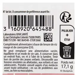 Juvamine Cholestérol Levure de Riz Rouge 30 comprimés