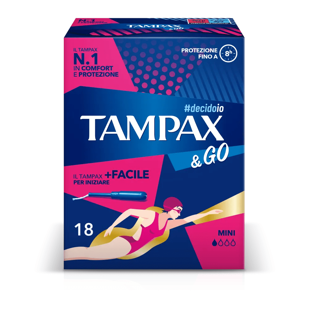 Tampax&Go Mini per Flussi Leggeri 18 Pezzi