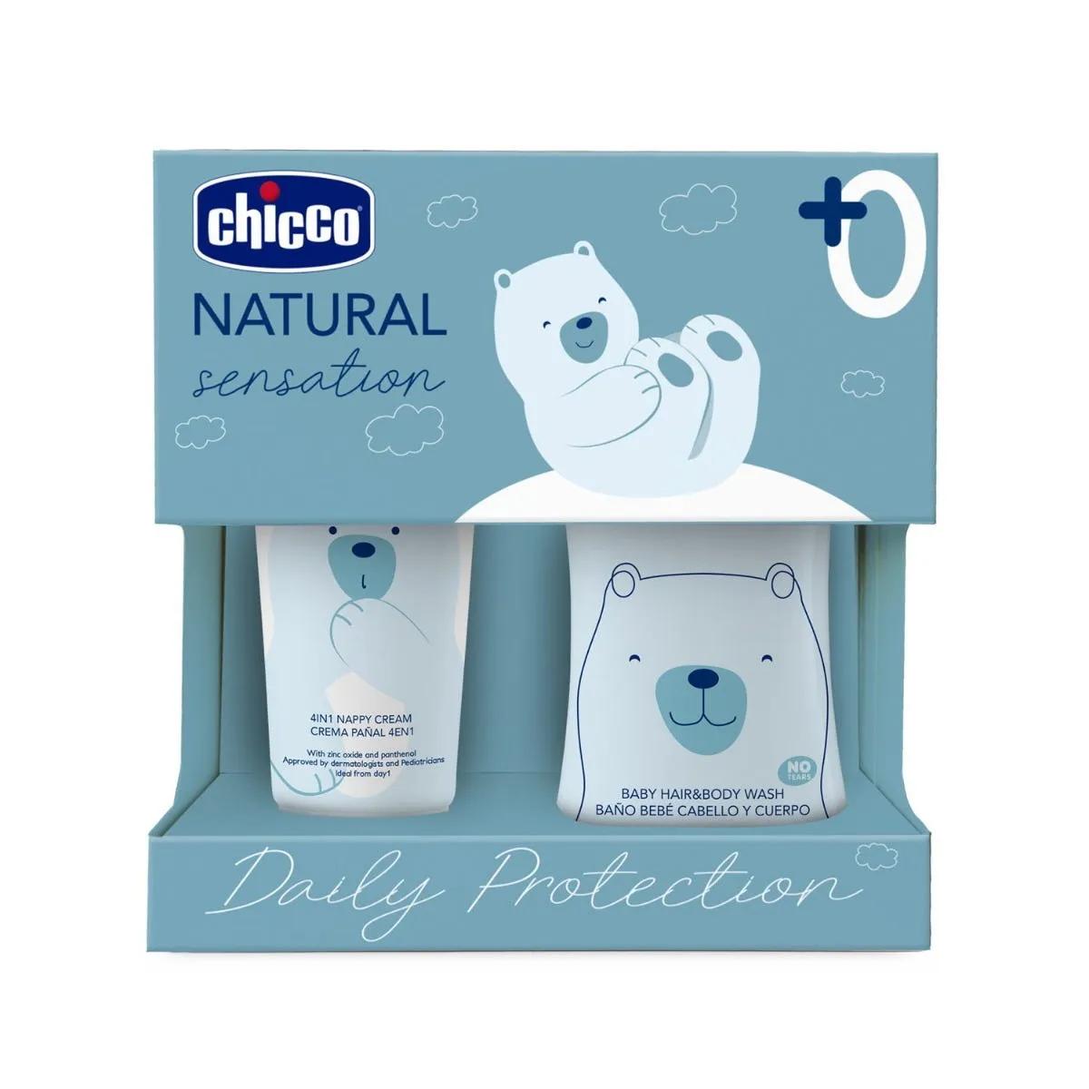 Chicco Natural Sensation Set Bagnoshampoo e Pasta Cambio