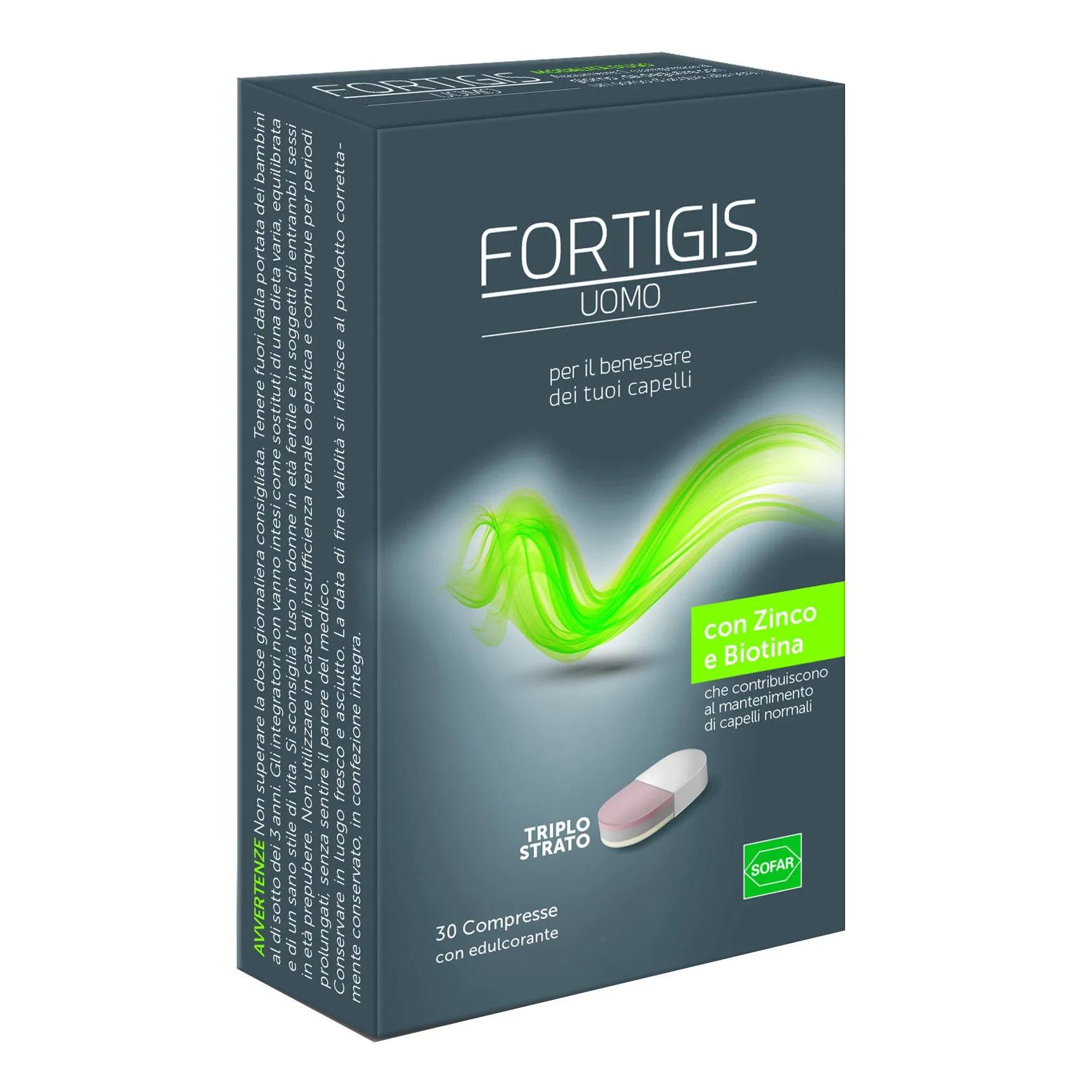 Fortigis Integratore Uomo Benessere Capelli 30 Compresse