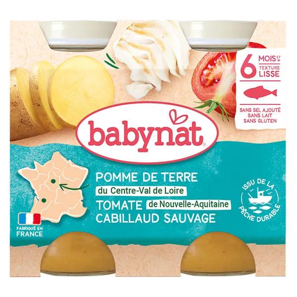 Babybio Menu du Jour Tarros con Patatas, Tomate y Cebolleta a aprtir de 6 meses 2 x 200g
