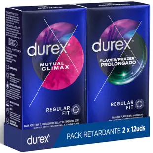 Préservatifs Durex Plaisir Prolongé 12 Unités + Mutual Climax 12 Unités