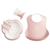 BabyBjörn 5-Piece Pastel Pink Tableware Set with Bib