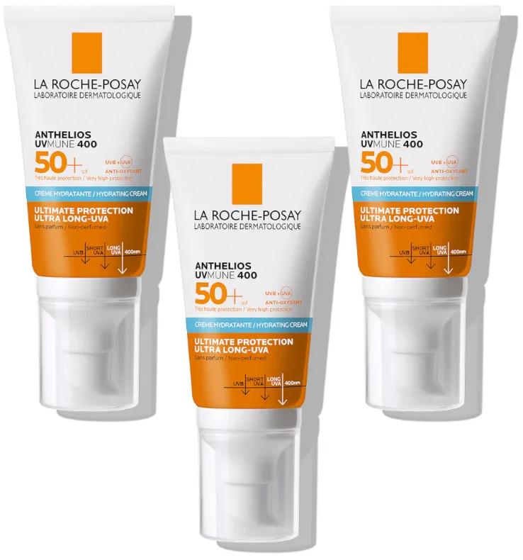 La Roche Posay Anthelios UVMUNE 400 Crème Sans Parfum SPF 50+ 3x50 ml