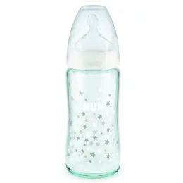 Nuk Biberon en Verre First Choice+ +0m Débit M Blanc 240ml