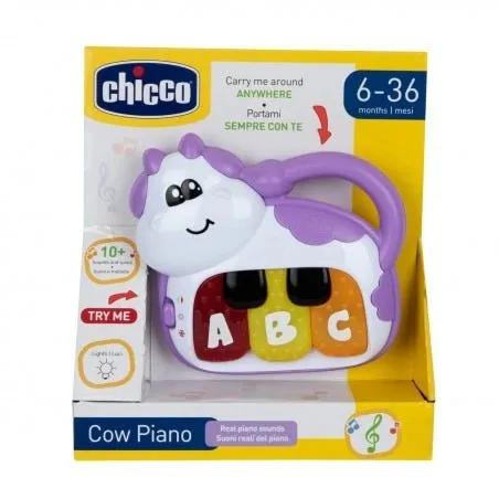 Chicco Piano Elettrico a Forma Di Mucca Giocattolo Educativo +6 Mesi