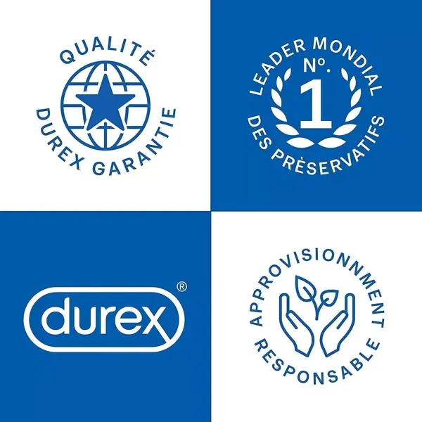 Durex Lot de 2 Boîtes de Préservatifs Confort XXL x10 - Nude XL x2